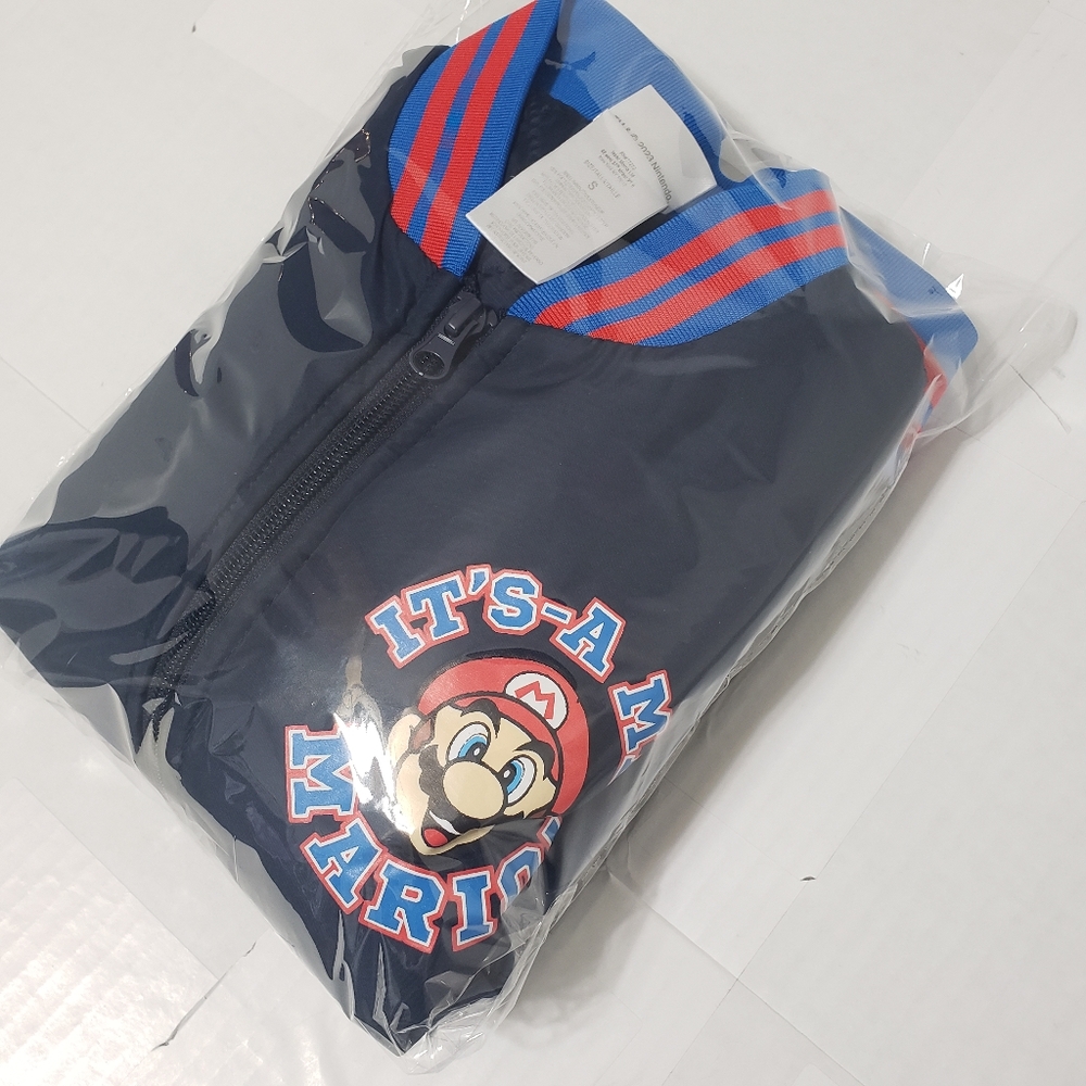 Nintendo Entertainment Super Mario full zip bom bomber jacket Kid's sz small - Picture 6 of 6